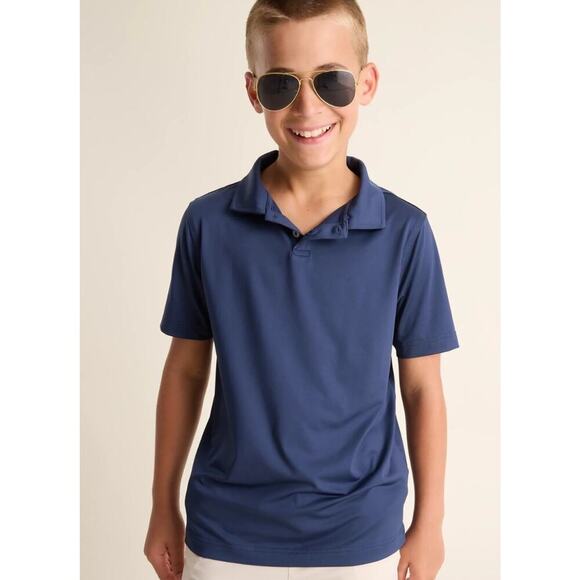 NWT Chubbies Youth Boy The New Lakeside Golf Polo UPF Navy Blue‎ - Picture 1 of 5